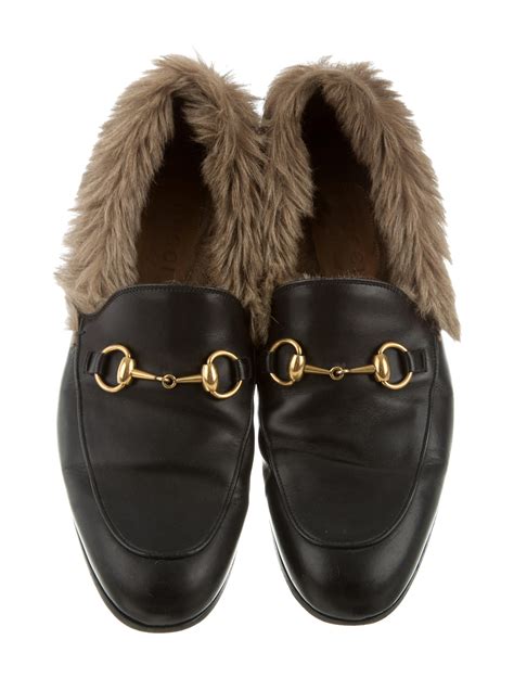 gucci fur lined loafer.